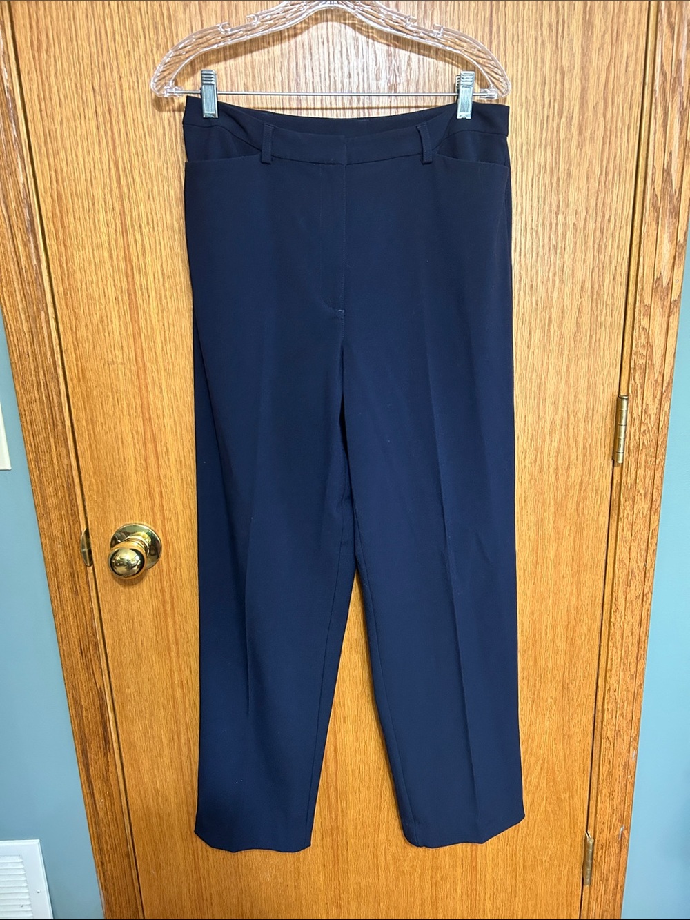 Liz Claiborne Sport pants Navy Blue Straight Leg Career  Size 12 working girl